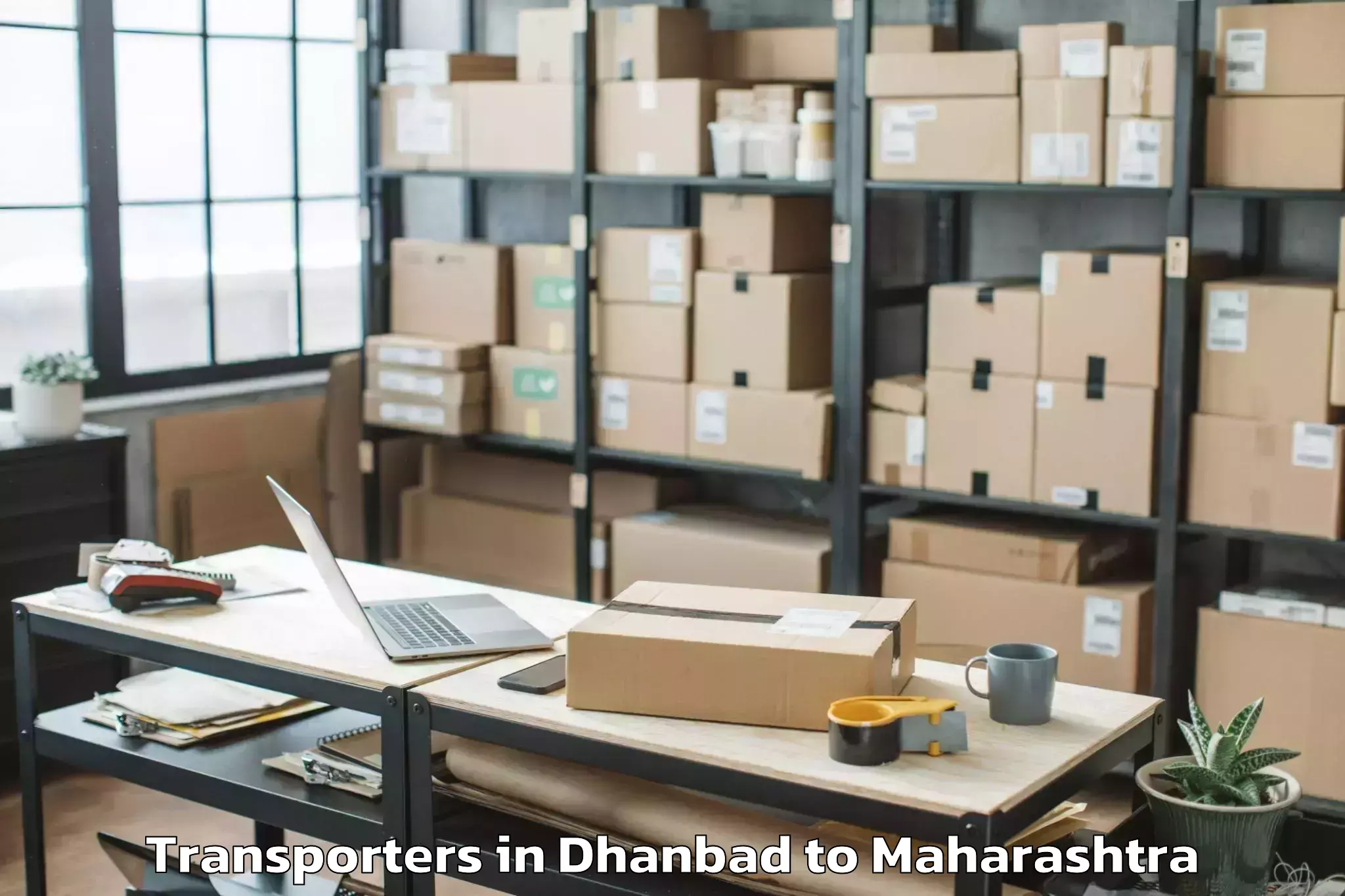 Top Dhanbad to Risod Transporters Available